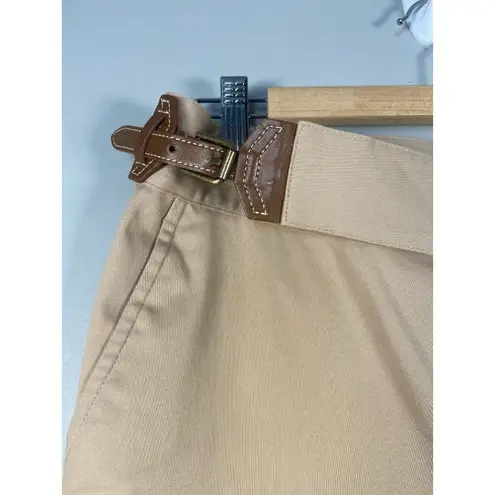 Lauren Ralph Lauren Chino Pants With Side Buckle Women's Size 10 Khaki Beige Tan