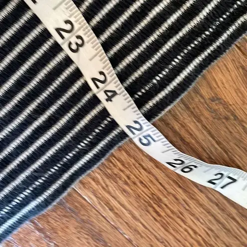 Lilla P black striped cowl neck pouch front sweater small