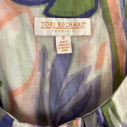 Tori Richard Floral Hawaiian Dress Mini Purple Green Preppy Resortwear Tropical - Image 6