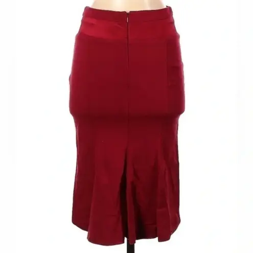 Bebe  | Shabby Chic Red Bodycon Midi Pencil Skirt Size 0 NWT XS XXS