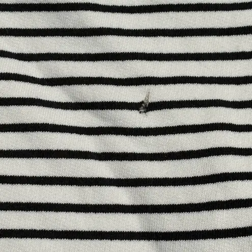 Frank & Eileen Wide Navy French Stripe One Sized Capelet Triple Fleece New Flaw