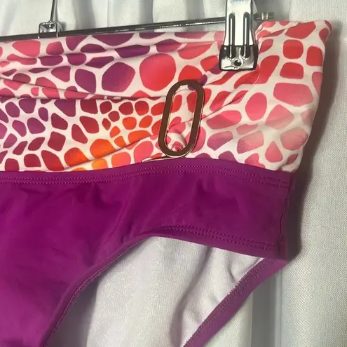 Perry Ellis  Swim Bikini Bottom Size XS Multicolor Gold Accent