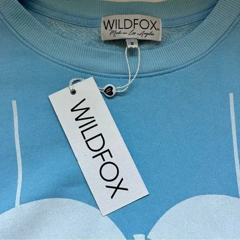 Wildfox  Couture | Pool Blue Bikini Bod Roadtrip Sweatshirt Size Small NWT