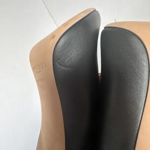 Jimmy Choo Lark 100 Studded Black Bootie Leather Heels Size 39.5