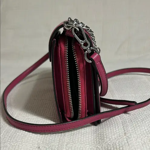 Karl Lagerfeld Lourdes Leather Plum Colored Crossbody Bag