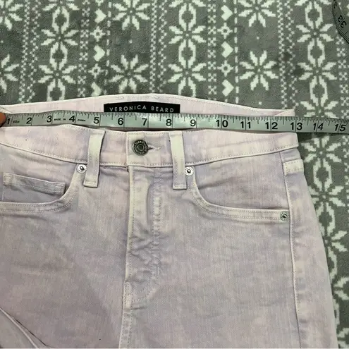Veronica Beard New Carly High Rise Kick Flare In Lavender Acid Wash Size 25