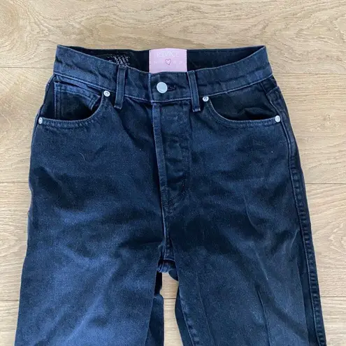 Revice Denim  - Slit Knee Straight Leg Jeans in Black