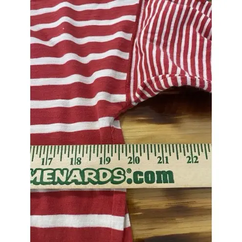 LRL Lauren Jeans Co Shirt Womens Size XL Red White Striped Nautical City Classic