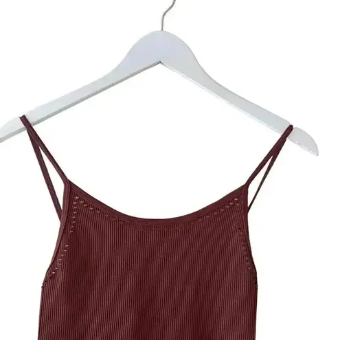 ZARA  Rust SEAMLESS OPENWORK SHORT JUMPSUIT SZ XS #1699 thumbnail 3