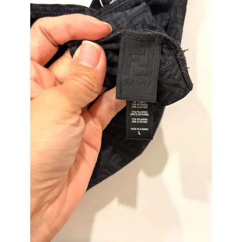 Fendi X Skims Logo Print Bikini Set; Bralette Top & Bikini Bottom Black Size L Size L