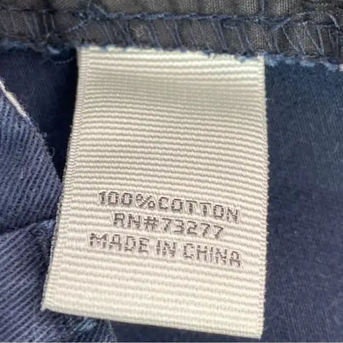 Stylus Mid Rise Twill Chino Shorts Navy Blue 6 Blue