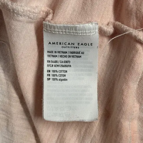 American Eagle Shirt Graphic Tee Floral Print Short Sleeve‎ Top Tie Dye Medium Pink