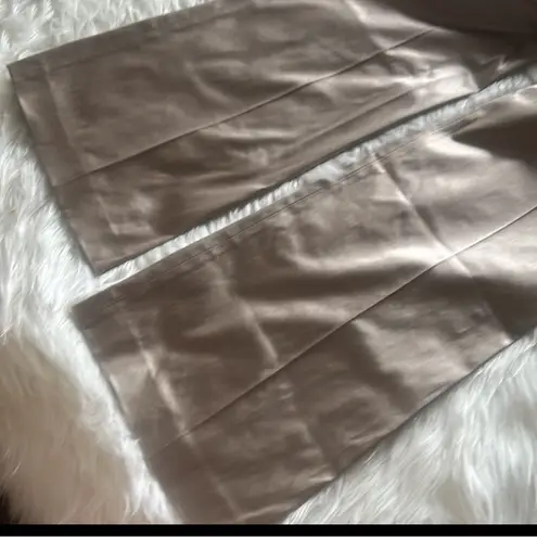 Thierry Mugler satin wide leg pants 90’s vintage Gold Size 10