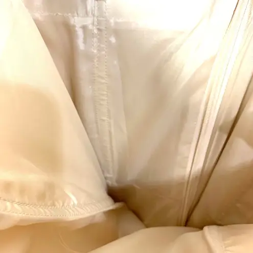 Bill Levkoff Strapless Ivory Satin Gown Wedding Formal 4 Bridesmaid Mother Bride Elegant