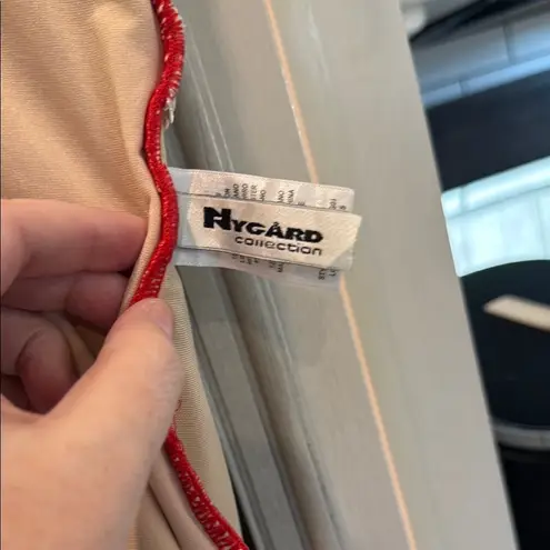 Peter Nygard Red Ruched One-Piece Swimsuit