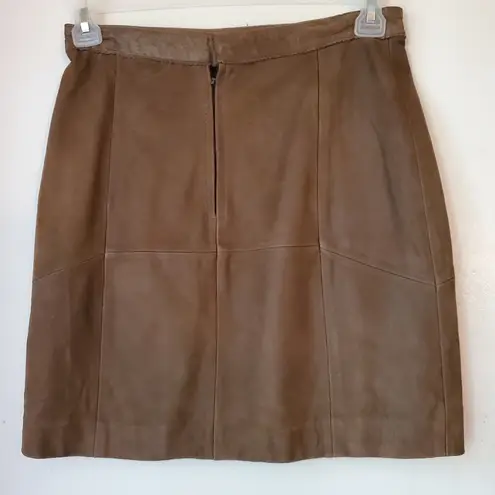 Marcia Collection Leather Skirt Green Size L