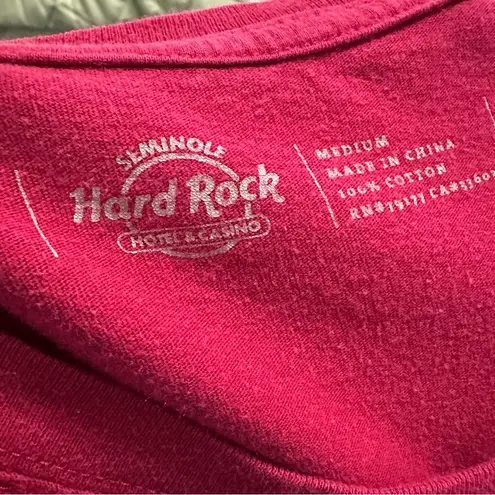 Hard Rock Cafe Red Rhinestone Fitted Short Sleeve Tee