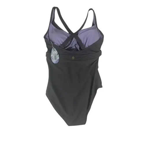 prAna women's small 34D gray new Aelyn One-Piece Swimsuit underwire athletic