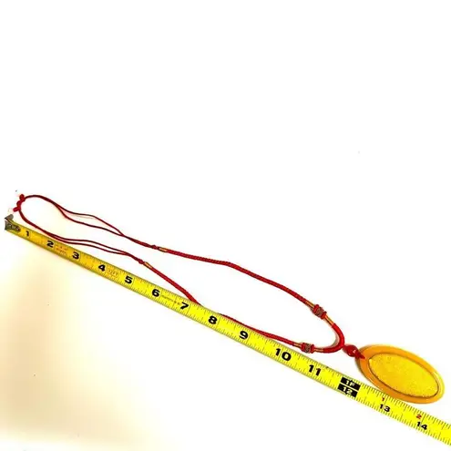 Guan Yin Citta Buddhist pendant necklace on red cord