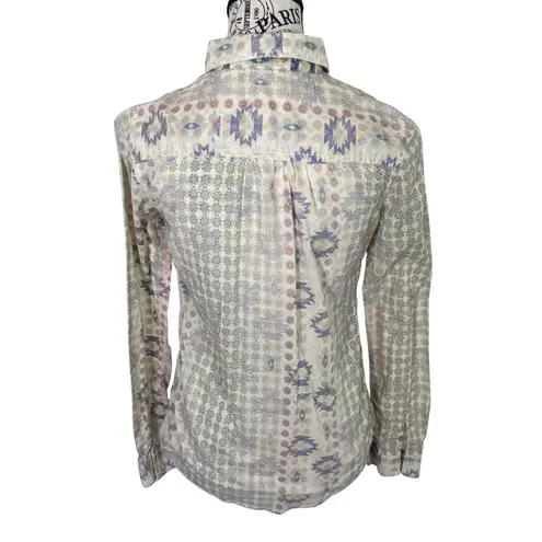 RKF Women Relax Tops Size S Multicolor colared Button up Long Sleeve