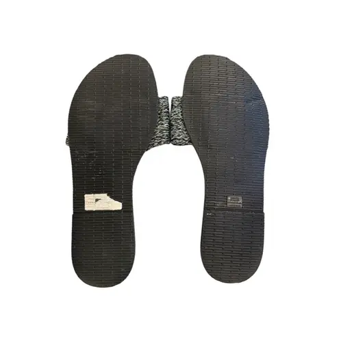 Havaianas You Malta Flip Flop Sandal/Slides Sz.11/12, Black/Blue Sky Beach EUC