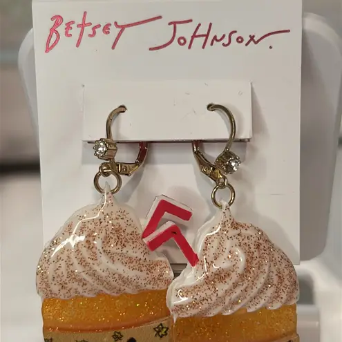Betsey Johnson  Pumpkin Spice Cup Earrings