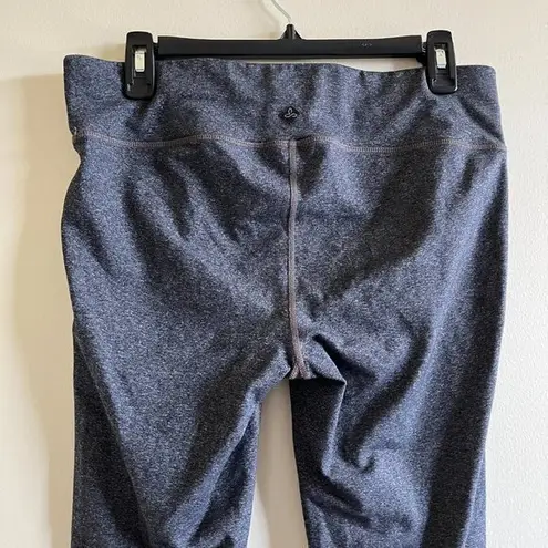 prAna MID RISE CROP LEGGINGS PANTS CHARCOAL GRAY WOMENS SIZE L YOGA RUN …