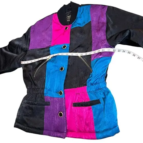 Vintage ‘90s Mulberry Street Velvet Winter Coat Funky 80s 90s Retro Funky Vibes Black Size M