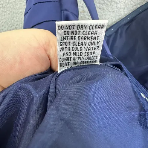 Hailey Logan dress womens 8/10 blue strapless glitter jewel Prom Wedding event