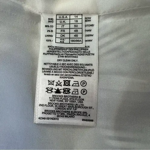 Brooks Brothers Blue & White Seersucker Sheath Dress, 14