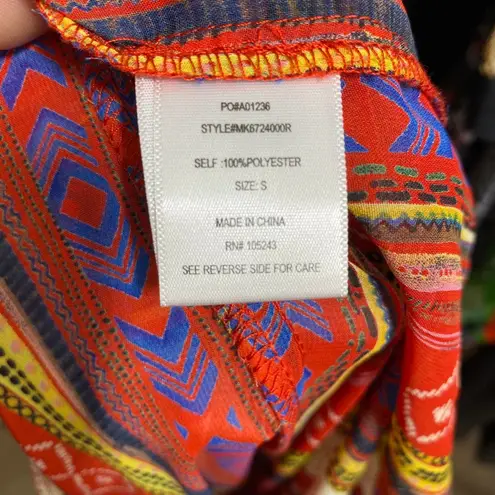 Bobeau Sleeveless Tribal Tank Size Small