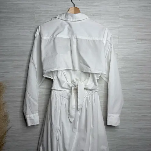 Free People  dress midi strapless cotton boho a-line Large