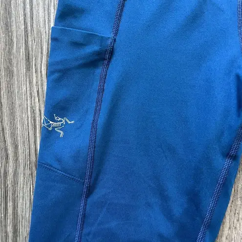 Arcteryx Sunara 7/8 Athletic Leggings Odyssea Blue Size Small Base Layer Hiking