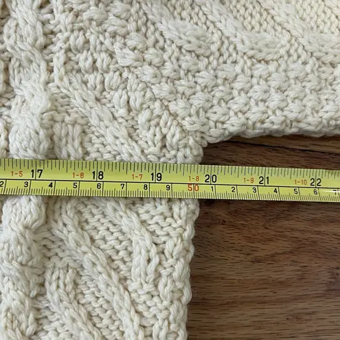 ARAN CRAFTS Cardigan Sweater Small Yellow 100% Wool Ireland Chunky Granniecore