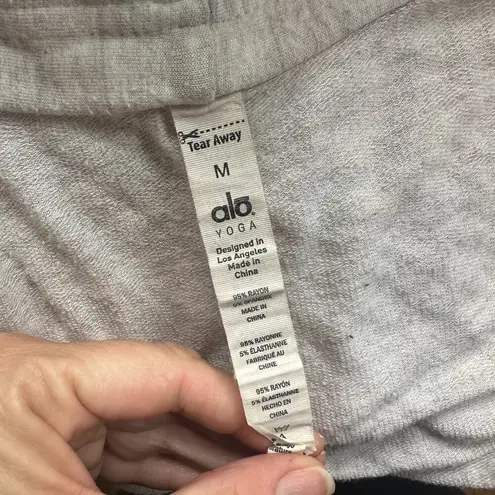 Alo Yoga  Double Drape Front Long Sleeve Cardigan Top Size Medium