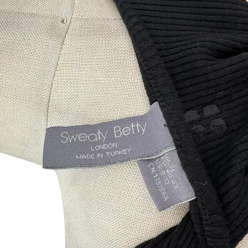 Sweaty Betty Weekend Twist Back Dress Ruched Racerback Black Size Medium 8-10