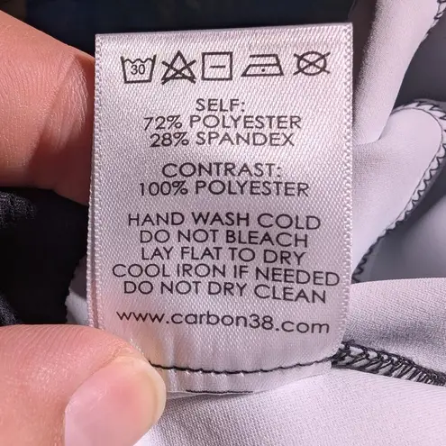 Jonathan Simkhai x Carbon38 Zaha Blue Black Cutout Mesh Mini Dress Sz S NWT