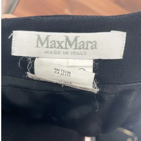 Max Mara Black Pencil Skirt Made in Italy Business Professional Knee Length