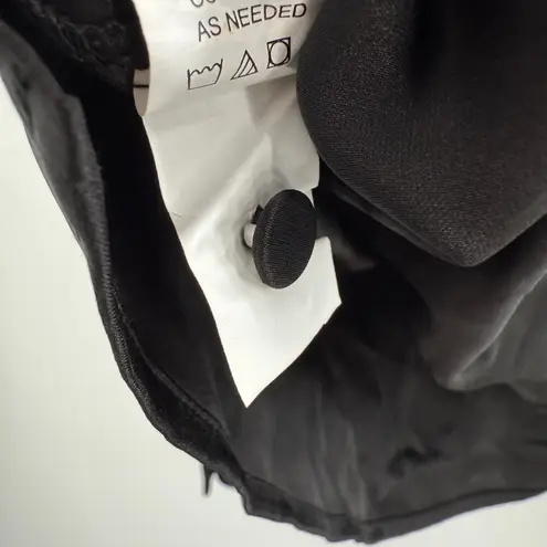 Eloquii Blouse Size 22 NWT Satin Drape Neck Black Plus Curvy Cocktail Office Top