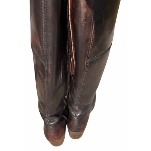 Vintage 1970s Dexter Bootmakers Boots – Red Brown Rustic Leather Women’s US 9.5
