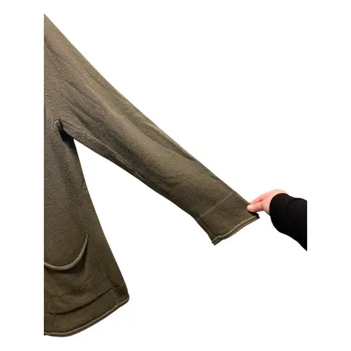 J. Jill Angora Blend Oversized Button Down Knit Cardigan Olive Leaf Size L Cozy Green Size L - Image 11