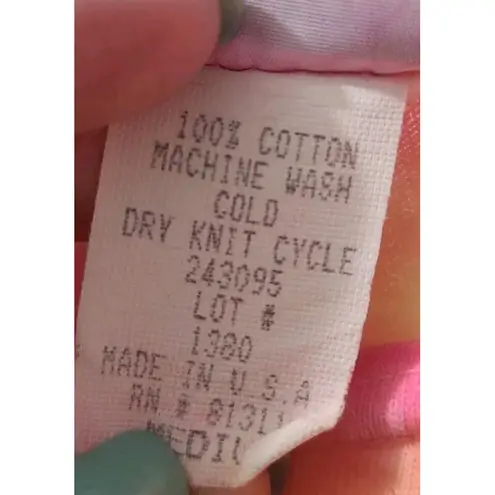 TRENDS Tie Dye Tank Top Sleeveless Ruffle Hem Casual Trendy Top Size M