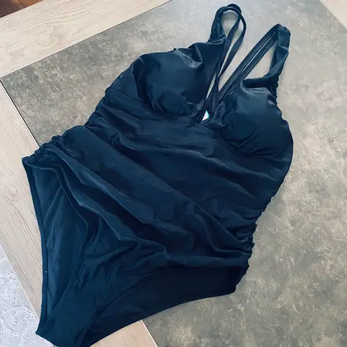 You Dian Women's Swimsuits One Piece Tummy Control Front Cross Backless Swimsuit