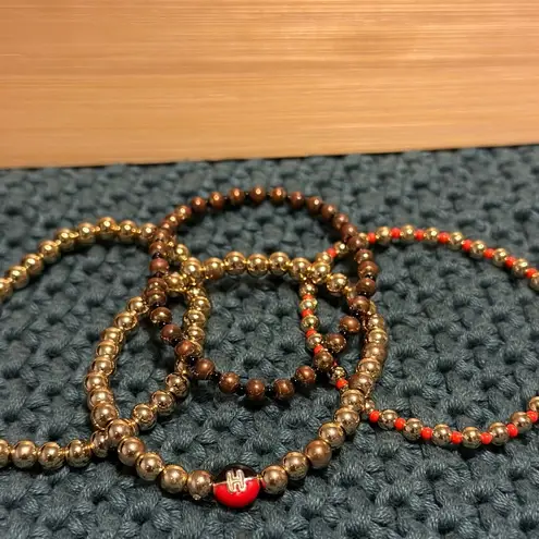 BaubleBar  Disney Minnie Mouse Mickey Mouse Gold Bead Stretch Bracelet Set of 3