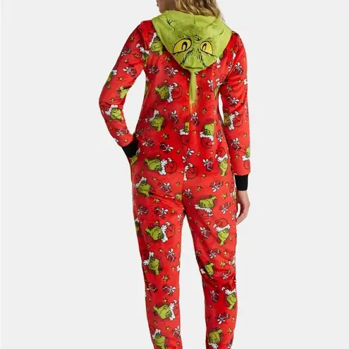 Red Grinch Onesie Christmas Pajama Size Small NWT