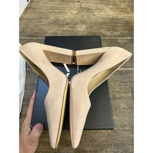 Marc Fisher  Suede Abilene Pumps Size 8.5 In Light Pink Pointed Toe Block Heel