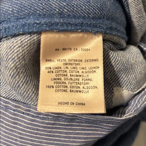 Elevenses Anthropologie Halter Neck Denim Wide Leg Retro Jumpsuit Size 8 NWT