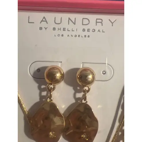 Laundry by Shelli Segal Laundry Shelli Segal Layered Necklace Earrings Set Gold Tone New in Box Gift