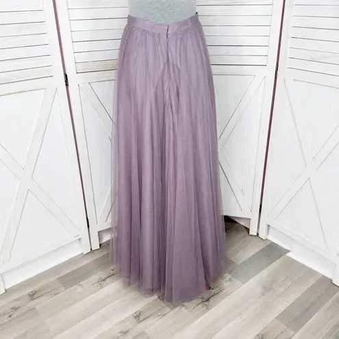 Revelry Skylar Tulle Maxi Skirt Wisteria Mauve Purple Size 6