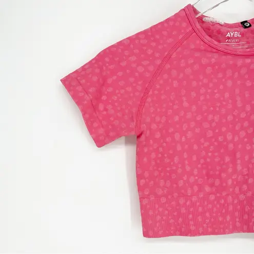 AYBL Cropped Short Sleeve Top S Pink